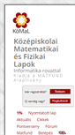 Mobile Screenshot of komal.hu